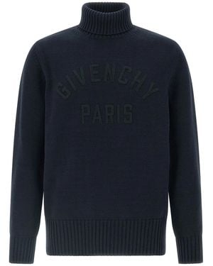 Givenchy Paris' Turtleneck Sweater - Blue