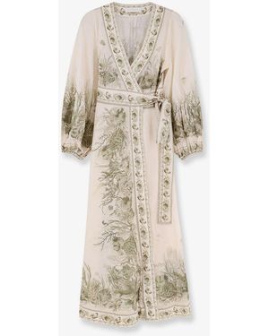 Zimmermann Wanderlust Wrap Cotton Midi Dress - White