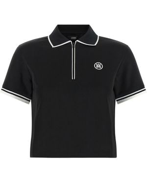 Amiri Zipped Polo Shirt - Black