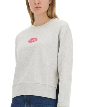 A.P.C. Sweatshirt With Logo - White
