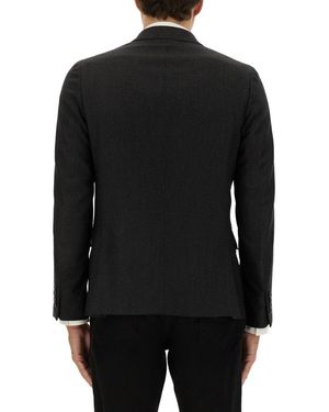 Paul Smith Charcoal Wool Cashmere Jacket - Black