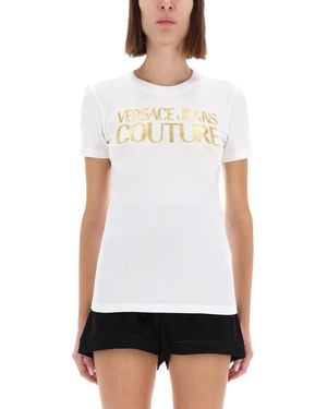 Versace Jeans Couture Tshirt With Logo - White