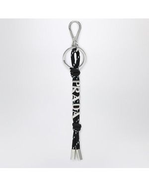 Prada Fabric Key Ring - Metallic