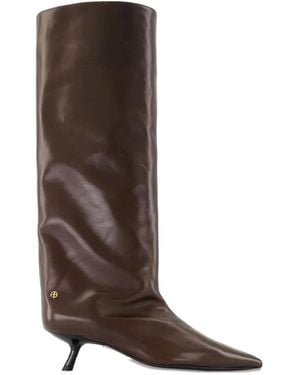 Anine Bing Hilda Pointed-Toe Tall Boots - Brown