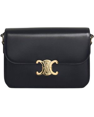 Celine Elegant Triomphe Classic Handbag For - Black