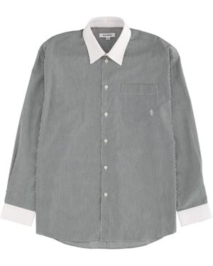 Sporty & Rich Sporty&Rich Logo Striped Shirt - Grey