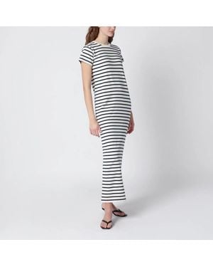 Anine Bing Wynne Striped Maxi Cotton Dress - Blue