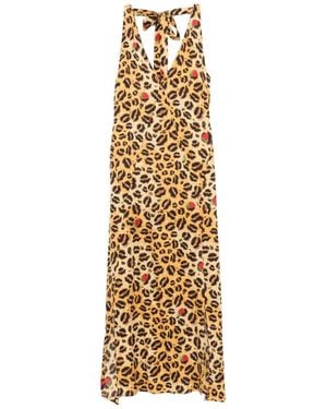 ALESSANDRO ENRIQUEZ Printed Long Dress - Metallic