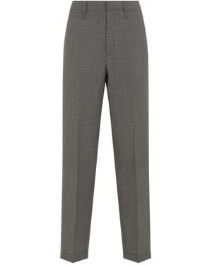Prada Embroidered Wool Pant - Gray
