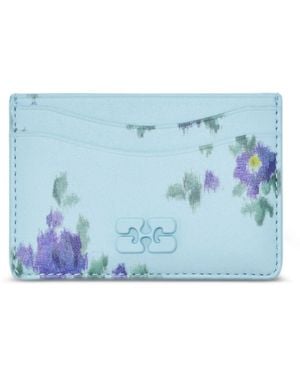 Ganni Recycled Leather Polyurethane Holder - Blue