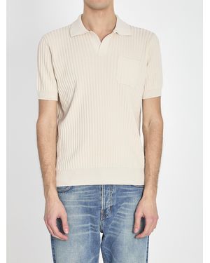 Roberto Collina Ribbed Polo - White