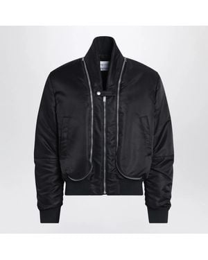 McQueen Nylon Zip Bomber - Black