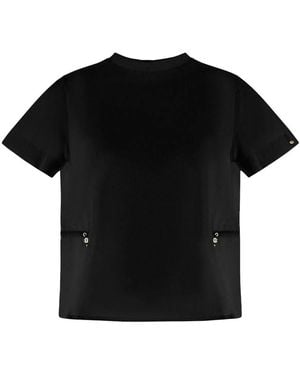 Herno Contrast Panel T Shirt - Black