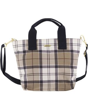 Barbour Maisy Tartan Cotton Tote Bag - Metallic