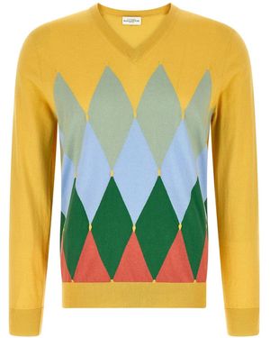 Ballantyne Argyle Sweater - Yellow