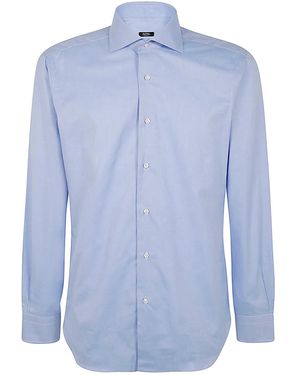 Barba Napoli Neck Shirt - Blue