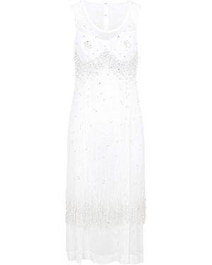 Bottega Veneta Elegant Crystal Dress - White