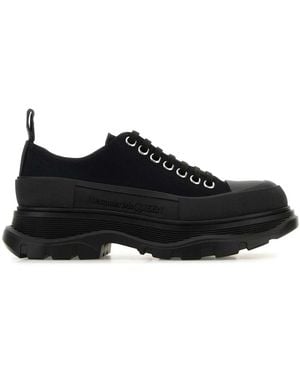 McQueen Canvas Tread Slick Sneakers - Black