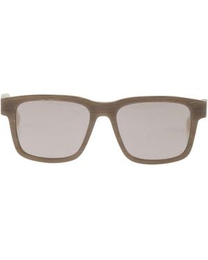 Brunello Cucinelli Rectangular Acetate Sunglasses With Tinted Lenses - Gray