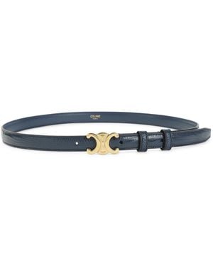 Celine Triomphe Leather Belt - Blue