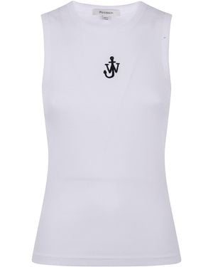 JW Anderson Anchor Embroidery Vest - White