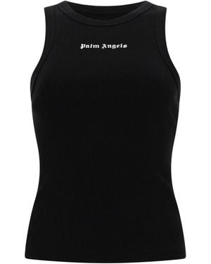 Palm Angels Top Con Logo - Black