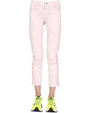 Stella McCartney Jeans With Logo Bands - Pink