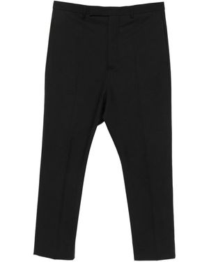 Rick Owens Astaires Pressed-Crease Straight-Leg Trousers - Black