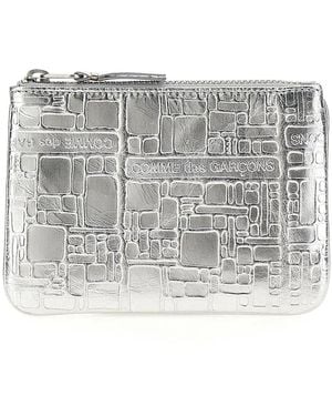 Comme des Garçons Wallet Texture Leather Wallet - Gray