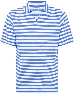 Majestic Stripes Polo Shirt - Blue