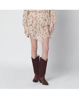 Isabel Marant Isabel Marant Etoile Lolita Mini Skirt With Floral Print - Pink