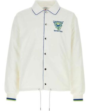 CASABLANCA Printed Coach Jacket - White