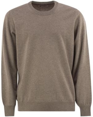 Brunello Cucinelli Pure Cashmere Crew-Neck Jumper - Brown