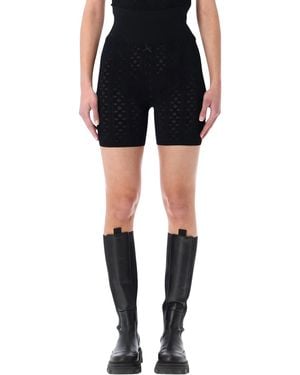 JW Anderson Pointelle Knit Shorts - Black