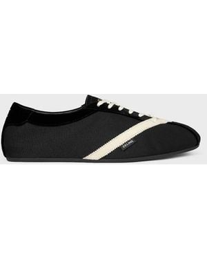 Celine Ribbed-Knit Panelled Trainers - Black