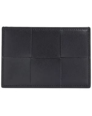 Bottega Veneta Nocturnal Leather Cassette Credit Card Case - Blue