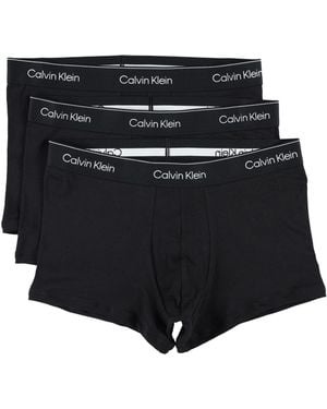 Calvin Klein 3-Pack Icon Cotton Stretch Trunks - Black