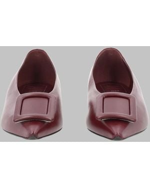 Roger Vivier Pointed Ballerina Flats Leather - Purple