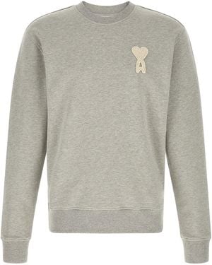 Ami Paris 'Amis De Coeur' Sweatshirt - Gray