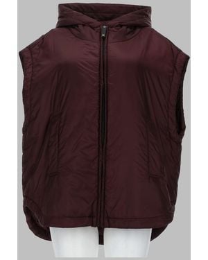 Max Mara S Max Mara Gilet Imbottito Con Cappuccio - Purple