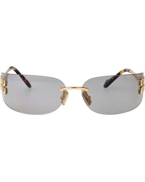 Miu Miu Metallic Sunglasses - Gray