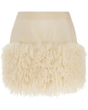 Moncler Teddy Insert Skirt - Natural