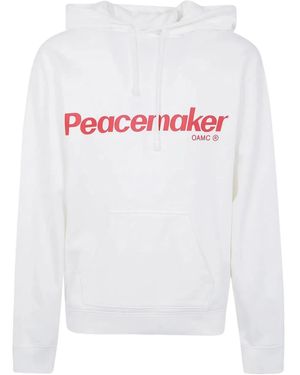 OAMC Peacemaker Flower Loose Fit Hoodie - White
