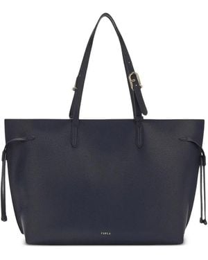 Furla Ava" Calf Leather Large Tote With Zip Bag - Blue