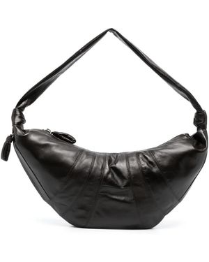 Lemaire Large Croissant Leather Shoulder Bag - Black