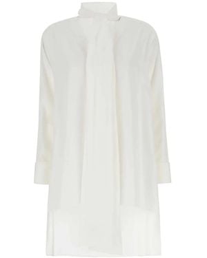 Loewe Ivory Crepe Oversize Blouse - White