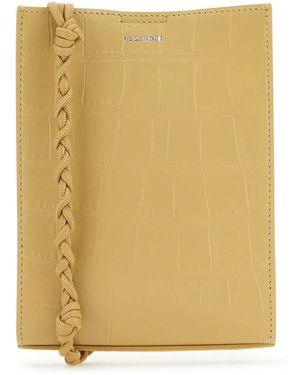 Jil Sander Leather Small Tangle Shoulder Bag - Yellow