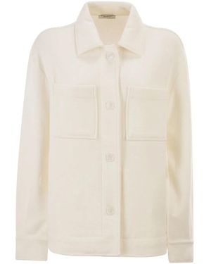 Dondup Viscose Blend Shirt Jacket - White
