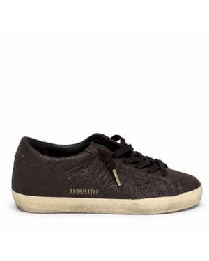 Golden Goose Dark Leather Rubber Shoes - Black