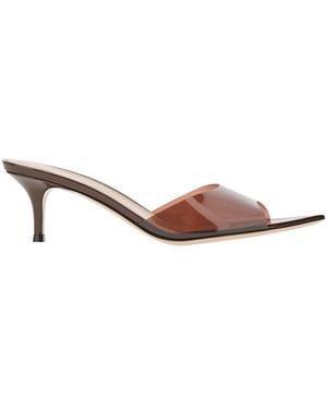 Gianvito Rossi Elle Pvc Mules - Brown